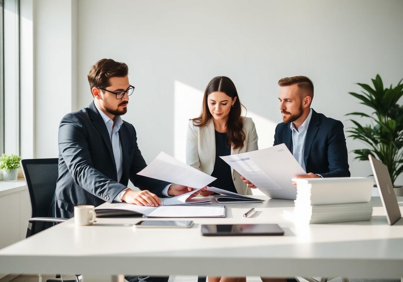 LookerEdge team reviewing financial reports